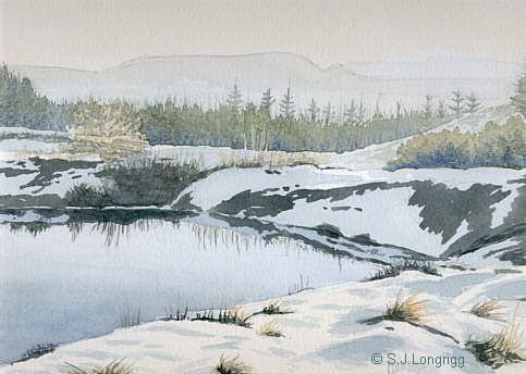 lochan near Aberfoyle in snow